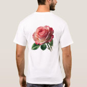 Roos bloemontwerp t-shirt (Achterkant)