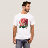 Roos bloemontwerp t-shirt (Voorkant volledig)