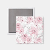 Roos bloempatroon magneet (Voorkant / Achterkant)