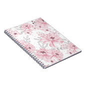 Roos bloempatroon notitieboek (Rechterzijde)