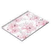 Roos bloempatroon notitieboek (Linkerzijde)