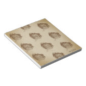  Roos Bloempatroon Papier Persoonlijk Notitieblok (Schuin)