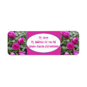 Roos Bloemroze  Rozen Kunst Etiket (Voorkant)