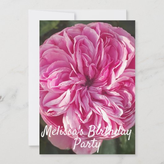 Roos Bloemroze uitnodiging voor kindermeisjes (Voorkant)