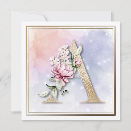 Roos Bloemstuk A 40e Verjaardagsfeest Kaart (Achterkant)