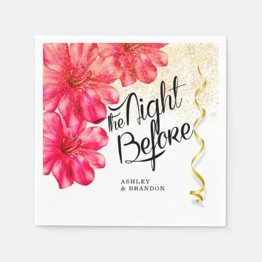 Roos Bloemstuk De Nacht Voor Servetten (Voorkant)