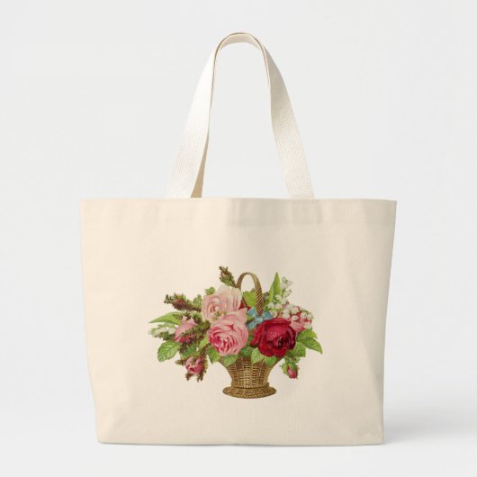  Roos Bloemvat Grote Tote Bag (Voorkant)