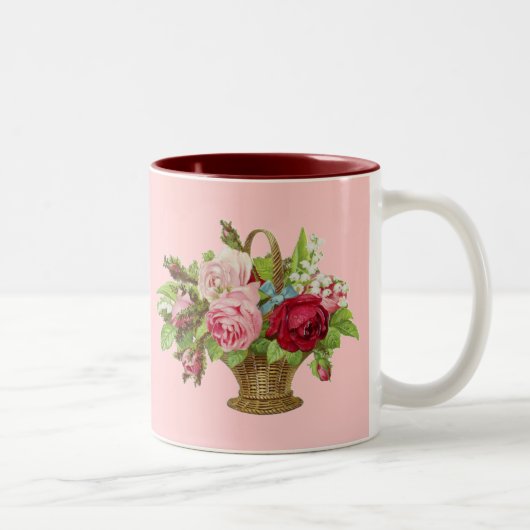 Roos Bloemvat Tweekleurige Koffiemok (Rechts)
