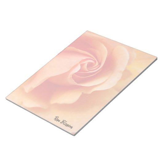 Roos bloesem / Abrikozenklep / Sluiten foto Notitieblok (Schuin)