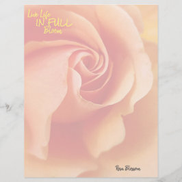 Roos bloesem / abrikozenperzikje / dakpannen briefhoofd