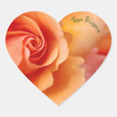Roos bloesem / Abriotkapper / Envelopzegel Hart Sticker (Voorkant)