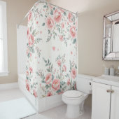 Roos Bloesem Douchegordijn (In situ)