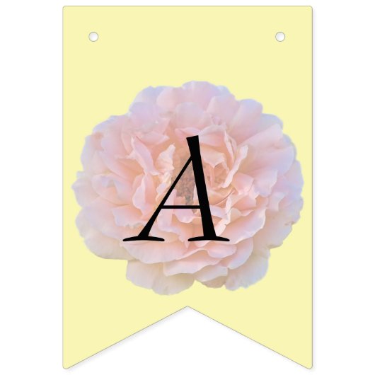 Roos bloesem / roze & geel / 30e verjaardag vlaggetjes (Tweede vlag)