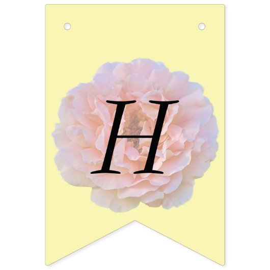 Roos bloesem / roze & geel / 30e verjaardag vlaggetjes (Eerste vlag)