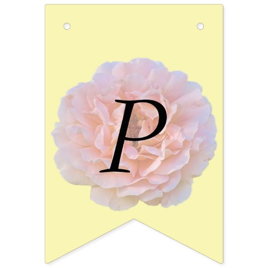 Roos bloesem / roze & geel / 30e verjaardag vlaggetjes (Derde vlag)