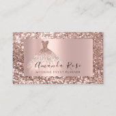 Roos Blogger Mode Blogger voor bruiloft Afsprakenkaartje (Voorkant)