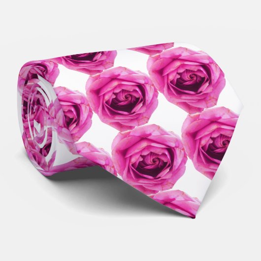 Roos Blokkerroze Stropdas (Opgerold)