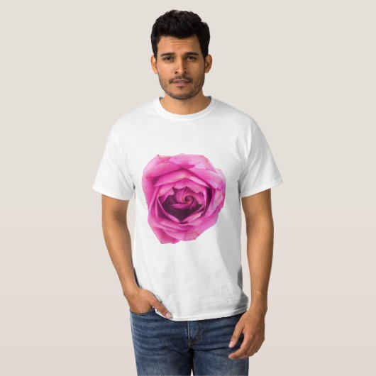 Roos Blokkerroze T-shirt (Voorkant volledig)