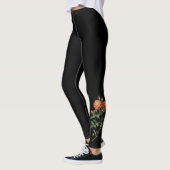 Roos Bloom Botanische Zwarte Leggings (Links)