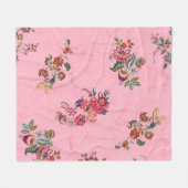 roos Bloom Elegantie Fleece Deken (Voorkant (Horizontaal))