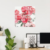 Roos Bloom Illusion Art Poster (Thuiskantoor)