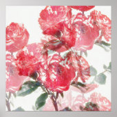 Roos Bloom Illusion Art Poster (Voorkant)