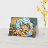 Roos Bloom Verf 1 Kunstnoot Kaart (Gele Bloem)