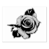 Roos Bloom Wood Handle Rubberstempel (Afrduk)