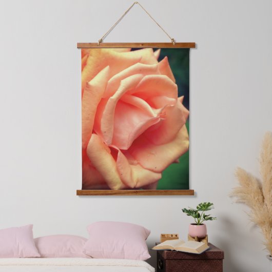 Roos Blooming Peach Hangend Wandkleed (Slaapkamer)