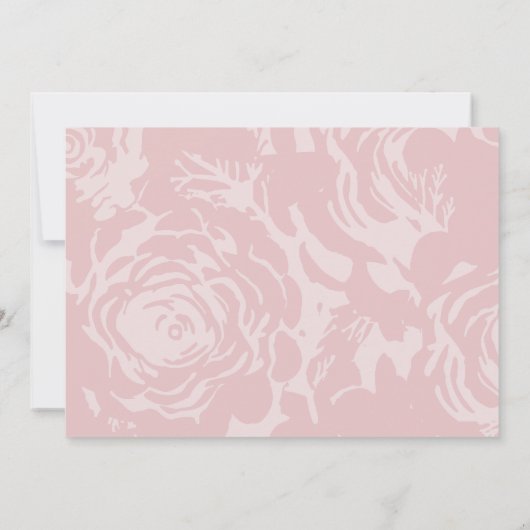 Roos Blooms Invitation Kaart (Achterkant)