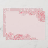 Roos Blooms Invitation Kaart (Voorkant / Achterkant)