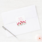 Roos Blooms Witte Naam Adres Label Sticker (Envelop)