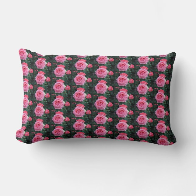 Roos Blossom BouquetThrow Pillow Kussen (Voorkant)