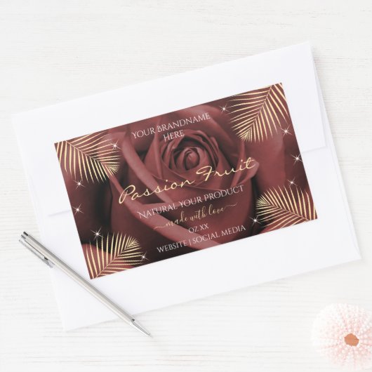 Roos Blossom Palm Leaves Product Labels (Envelop)