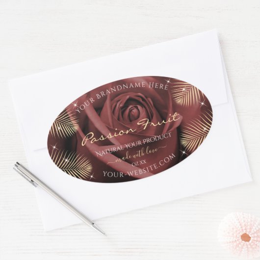 Roos Blossom Palm Leaves Product Labels (Envelop)