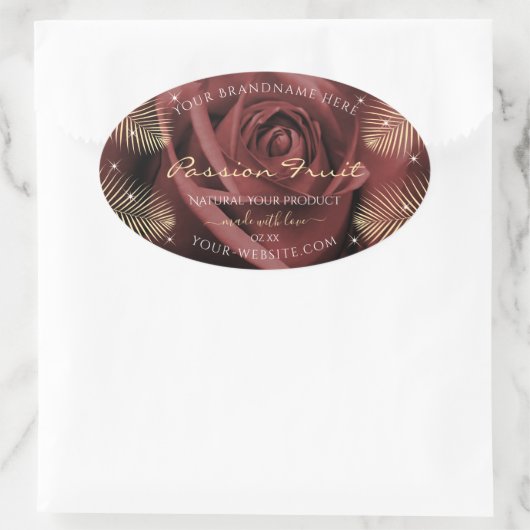 Roos Blossom Palm Leaves Product Labels (Tas)