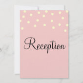 Roos Blue Monogram Receptie Kaart (Voorkant)