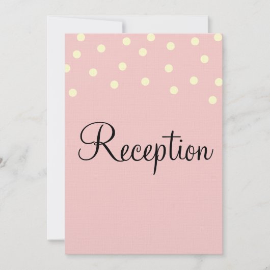 Roos Blue Monogram Receptie Kaart (Voorkant)