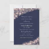 Roos Blue Navy Glitter Vrijgezellenfeest Birthday  Kaart (Voorkant)