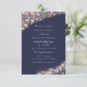 Roos Blue Navy Glitter Vrijgezellenfeest Birthday  Kaart (Staand voorkant)