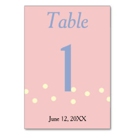 Roos Blue Polka Dots Wedding Kaart