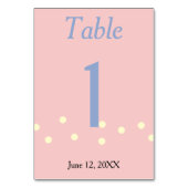 Roos Blue Polka Dots Wedding Kaart (Achterkant)