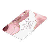 Roos Blush Agate Save the Date Magneet (Linkerzijde)