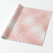 Roos Blush Beauty Pink Crystals Swarovski Stippen Cadeaupapier (Uitgerold)