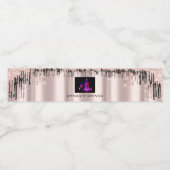 Roos Blush Black Drids Dynasty Drinken Event Logo Waterfles Etiket (Enkel label)