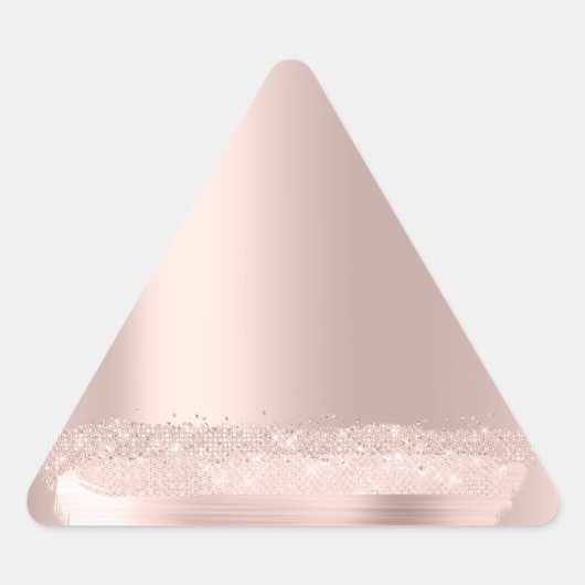 Roos Blush Bruidsnaam Strepen Lijnen Sticker (Voorkant)