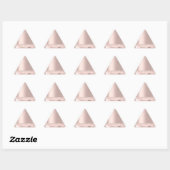 Roos Blush Bruidsnaam Strepen Lijnen Sticker (Vel)
