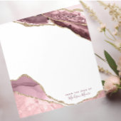 Roos Blush en goudglitterAgate Notitieblok