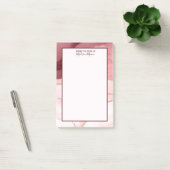 Roos Blush en goudglitterAgate Post-it® Notes (Kantoor)