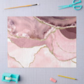 Roos Blush en goudglitterAgate Tissuepapier (Craft)